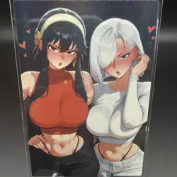 Yor & Fiona Anime Waifu Card Doujin ACG Goddess Holo - Image 2
