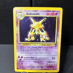 Pokemon TCG Alakazam Base Set 2 Holo Card 1/102 Unlimited Holo Rare - Image 1