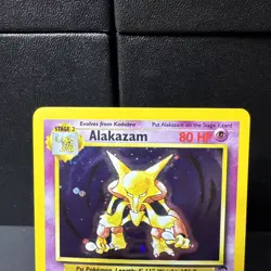 Pokemon TCG Alakazam Base Set 2 Holo Card 1/102 Unlimited Holo Rare - Image 3