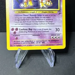 Pokemon TCG Alakazam Base Set 2 Holo Card 1/102 Unlimited Holo Rare - Image 4