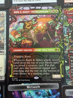 MTG Teenage Mutant Ninja Turtles Bordless, Foil & Regular 105 Card Lot - Image 4