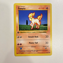 Ponyta 1st Shadowless 60/102 Base Set Regular LP - Pokemon Card - Image 1