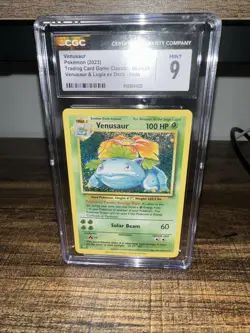 2023 Venusaur 003/034 Trading Card Game Classic Holo CGC 9 Mint - Image 2