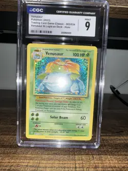 2023 Venusaur 003/034 Trading Card Game Classic Holo CGC 9 Mint - Image 3
