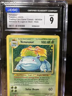 2023 Venusaur 003/034 Trading Card Game Classic Holo CGC 9 Mint - Image 5