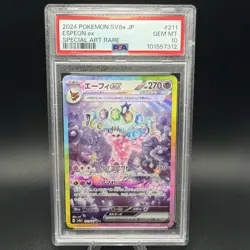 Espeon ex sv8a 211/187 SAR Terastal Festival PSA 10 JPN Pokemon Card - Image 1