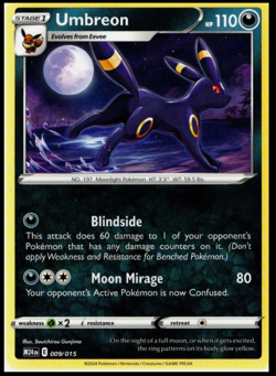 Umbreon 009/015 Mcdonald's 2025 Happy Meal Dragon Discovery Pokemon Card - NM - Image 1