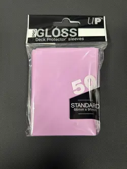 Ultra Pro Standard Size Bright Pink Gloss Deck Protector Card Sleeves 50 Pack - Image 1