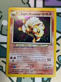 Light Arcanine Neo Destiny Holo Card 12/105 Unlimited Moderately Played - Image 3