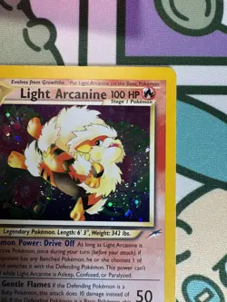 Light Arcanine Neo Destiny Holo Card 12/105 Unlimited Moderately Played - Image 5