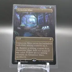 MTG Gemstone Mine Dominaria Remastered 455 Regular Rare Showcase Land Near Mint+ - Image 1