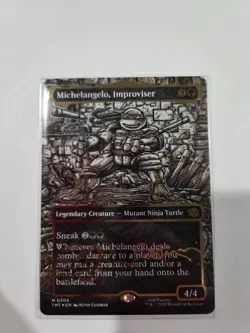 Michelangelo, Improviser (Borderless) (Gold-Stamped Signature) Teenage Mutant... - Image 3