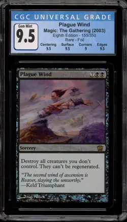 Magic MTG Plague Wind Eighth Edition Rare Foil #155 CGC 9.5 - Image 1