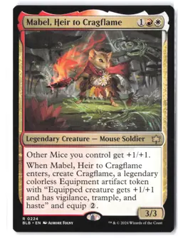 Mabel, Heir to Cragflame #224 Bloomburrow NM - Image 1