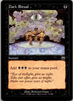 MTG Magic The Gathering Dark Ritual Mercadian Masques Played See Scan I - Image 1