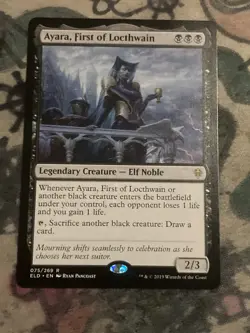 MTG Ayara, First of Locthwain Throne of Eldraine (75/269) Regular Rare Magic - Image 1