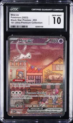 2023 POKEMON SVP EN-SV BLACK STAR PROMO #053 MEW EX CGC 10 GEM MINT - Image 1