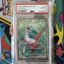 2024 POKEMON SSP EN-SURGING SPARKS ULTRA RARE #220 LATIAS EX PSA 10 - Image 1