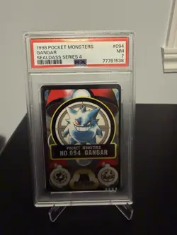 GENGAR 1998 POCKET MONSTERS SEALDASS SERIES 4 #094 PSA 7. Canadian Bids Only! - Image 1