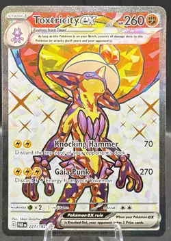 Toxtricity ex 227/182 Paradox Rift Full Art Ultra Rare Holo NM Pokemon TCG - Image 1