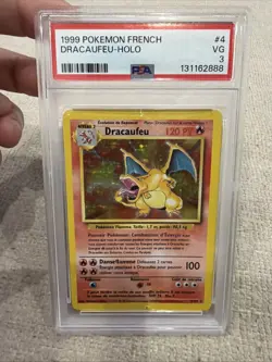 Pokemon 1999 Charizard (Dracaufeu) French Base Set PSA graded - Image 1