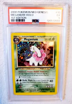 2000 Pokemon MEGANIUM 10 Neo Genesis Holo 1st Edition PSA 5 Rare Holographic - Image 5