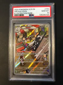 PSA 10, Archaludon 155/142 Sv07: Stellar Crown Holo Illustration Rare Pokemon - Image 1