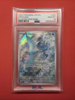 2025 POKEMON JTG EN-JOURNEY TOGETHER ILLUSTRATION RARE #161 ARTICUNO PSA 10 - Image 1