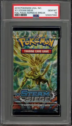 Pokemon XY Steam Siege Xerneas Break Art Sealed Booster Pack PSA 10 Gem Mint - Image 1