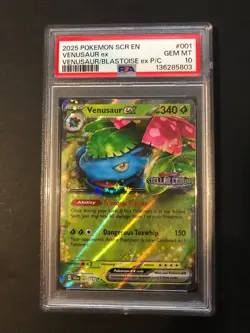 PSA 10, Venusaur 001/142 Stamped Promo Pokemon Steller Crown Stamp - Image 1