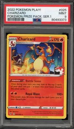 Pokemon Charizard Pokemon Prize Pk. Series 1 PLAY! Rare Promo #025 PSA 9 Mint - Image 1