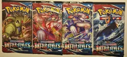 Pokemon Sword & Shield Battle Styles 4x Booster Packs (Art Set) - New and Sealed - Image 1