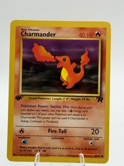 LP Pokemon TCG - Charmander 1st Edition 50/82 - Team Rocket - Image 1