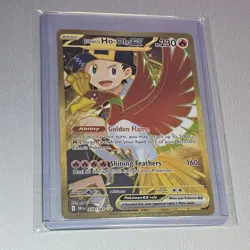 Pokemon Destined Rivals Ethan's Ho-Oh EX GOLD Full Art 239/182 Super Clean HR!!! - Image 1