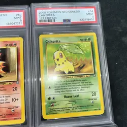 Pokemon Neo Genesis Starters 1st Edition Chikorita, Cyndaquil, Totodile Psa 9 X4 - Image 3