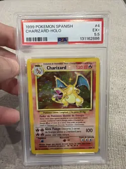 Pokemon Charizard Base Set Holo Rare PSA Graded Spanish - Image 1
