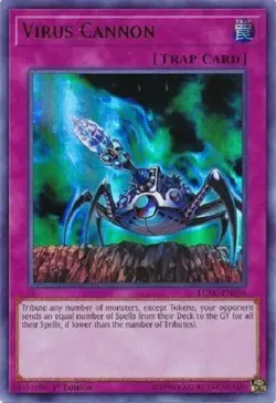 Yugioh - Virus Cannon - 1st Edition - Ultra Rare NM - Free Holographic Card - Image 1