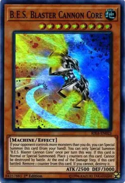 B.E.S. Blaster Cannon Core - RIRA-EN023 - Super Rare - 1st Edition - Lightly Pla - Image 1