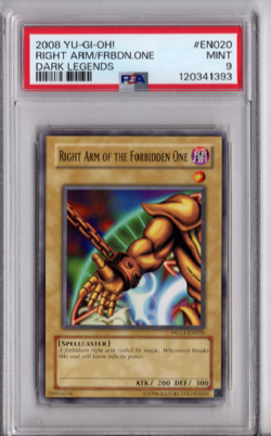 Right Arm of the Forbidden One DB1-EN137 Dark Beginning 1 Unlimited PSA 9 - Image 1
