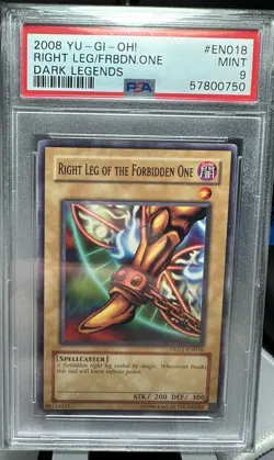 Right Leg of the Forbidden One - NM - DLG1-EN018 - Dark Legends PSA 9 - YuGiOh - Image 1