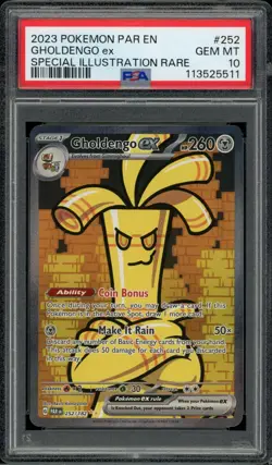 2023 Pokemon Paradox Rift 252 Gholdengo ex SIR PSA 10 Gem Mint - Image 2