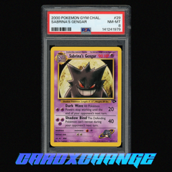 2000 Pokemon Gym Challenge 29 Sabrina's Gengar PSA 8 Near Mint - Image 1