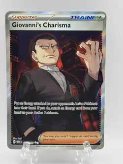 Giovanni’s Charisma SR #197/165 Pokemon S&V 151 NM English Card - Image 1