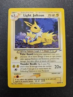 Pokemon Neo Destiny Light Jolteon 48/105 NEAR MINT - Image 1