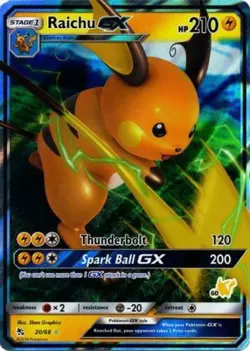 1x Raichu GX - 20/68 - Ultra Rare - Battle Academy: Pikachu Deck NM-Mint Pokemon - Image 1
