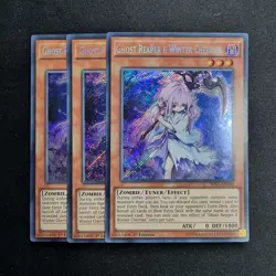 3x Ghost Reaper & Winter Cherries playset - SHVI 1st Edition Yugioh Secret Rare - Image 1
