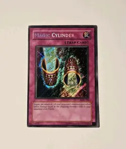 Yugioh Magic Cylinder LON-104 Labyrinth of Nightmare Secret Rare LP - Image 1