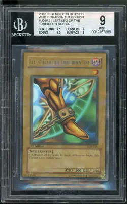 Left Leg Of Forbidden One LOB-121 Ultra Rare 1st Edition GLOSSY Yugioh BGS 9 - Image 1