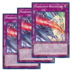 Yugioh - Mannadium Breakheart x 3 - 1st Edition LP - Plus Free Holo - Image 1