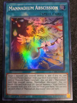Yugioh! Mannadium Abscission - CYAC-EN057 - Super Rare - 1st Edition Near Mint, - Image 1